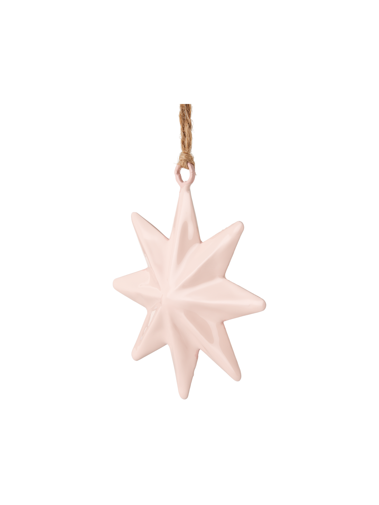 Juleophæng med stjerne | Jern. Mål Ø 8,5 cm. | Rose