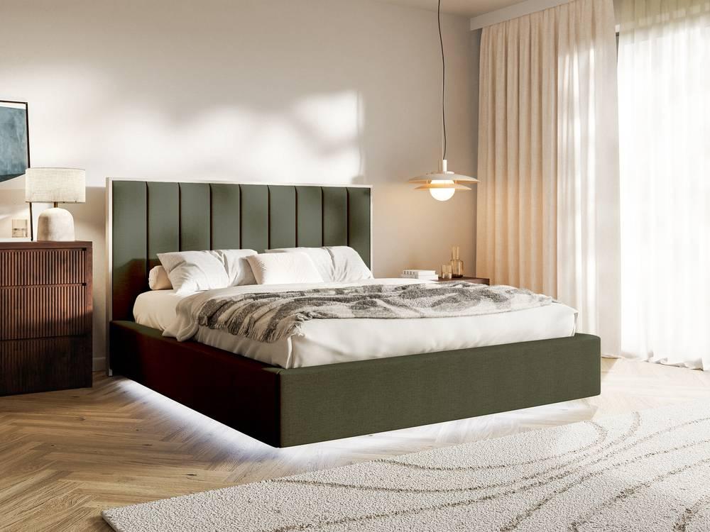 NADUVI Collection Bedframe Taavi chenille met verlichting 160 x 200 cm