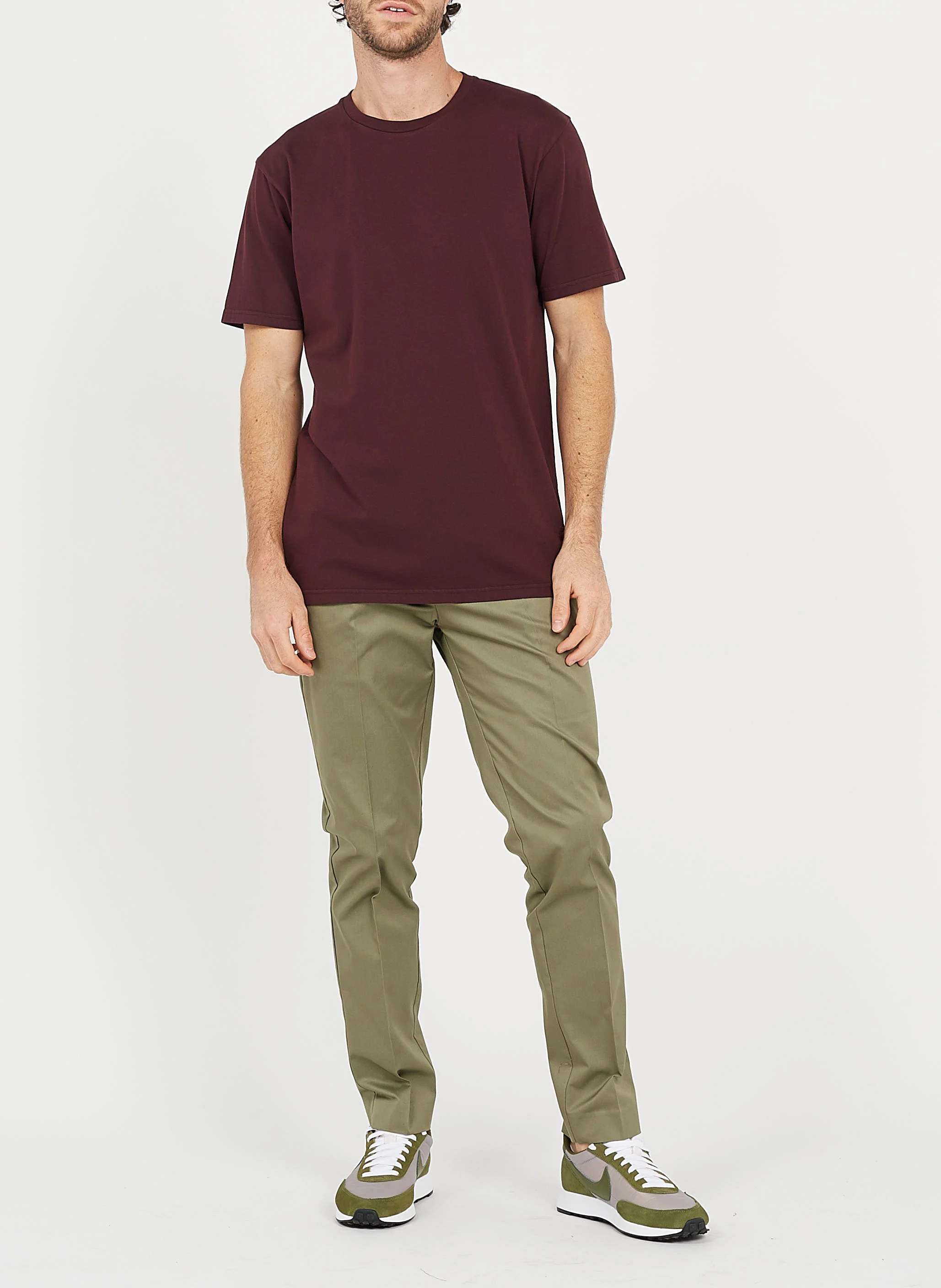 T-shirt col rond en coton biologique | Rouge