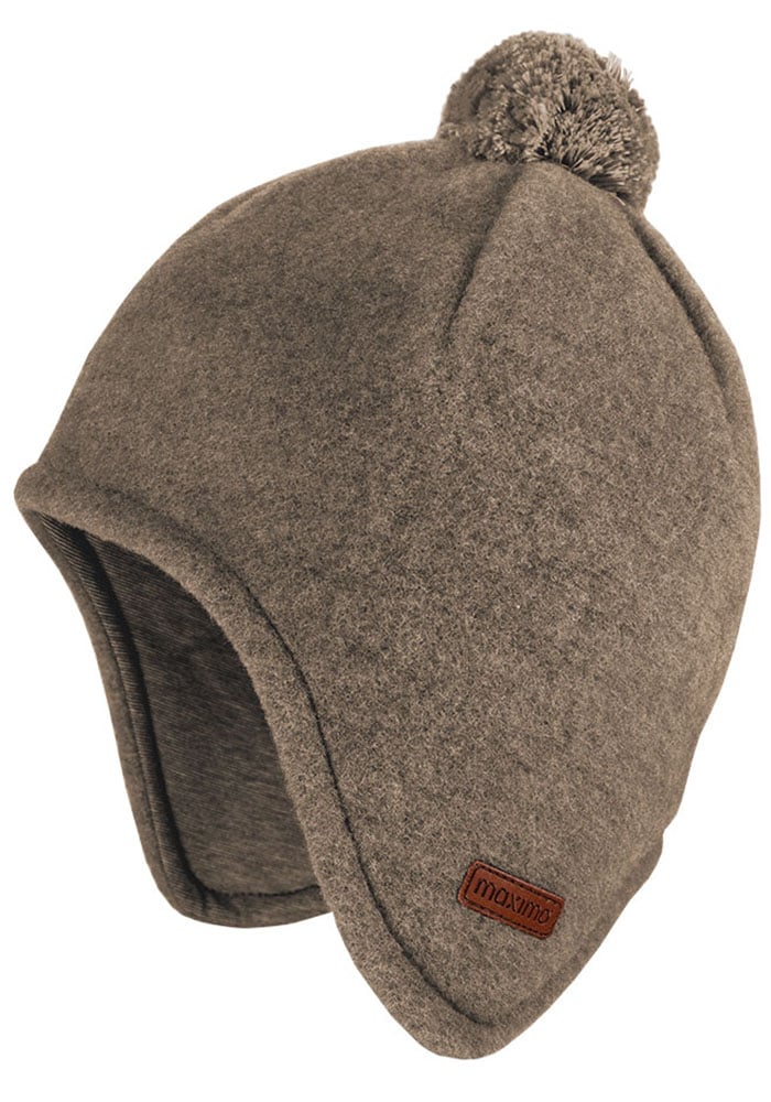 MAXIMO Fleecemütze Inkamütze aus Wollfleece mit Pompon