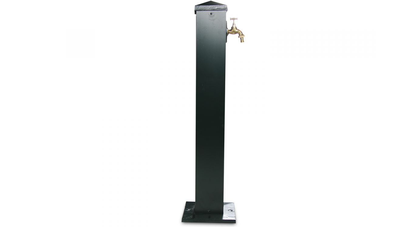 Fontaine de jardin aluminium vert 22.5x22.5x91cm