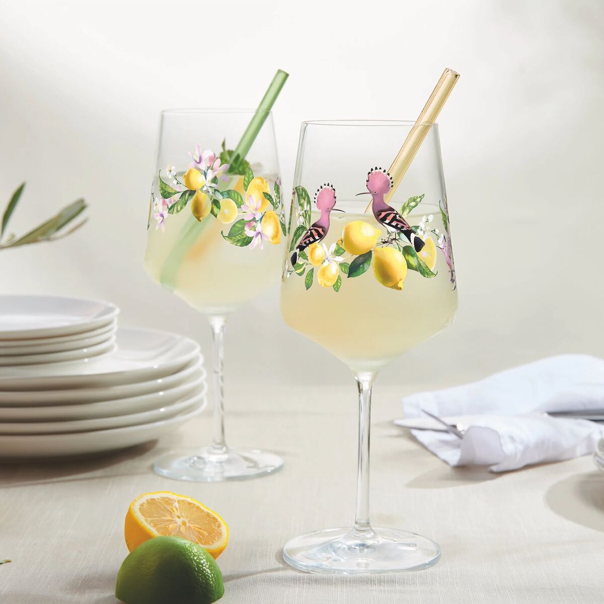 Sommertau vinglass, 2 stk