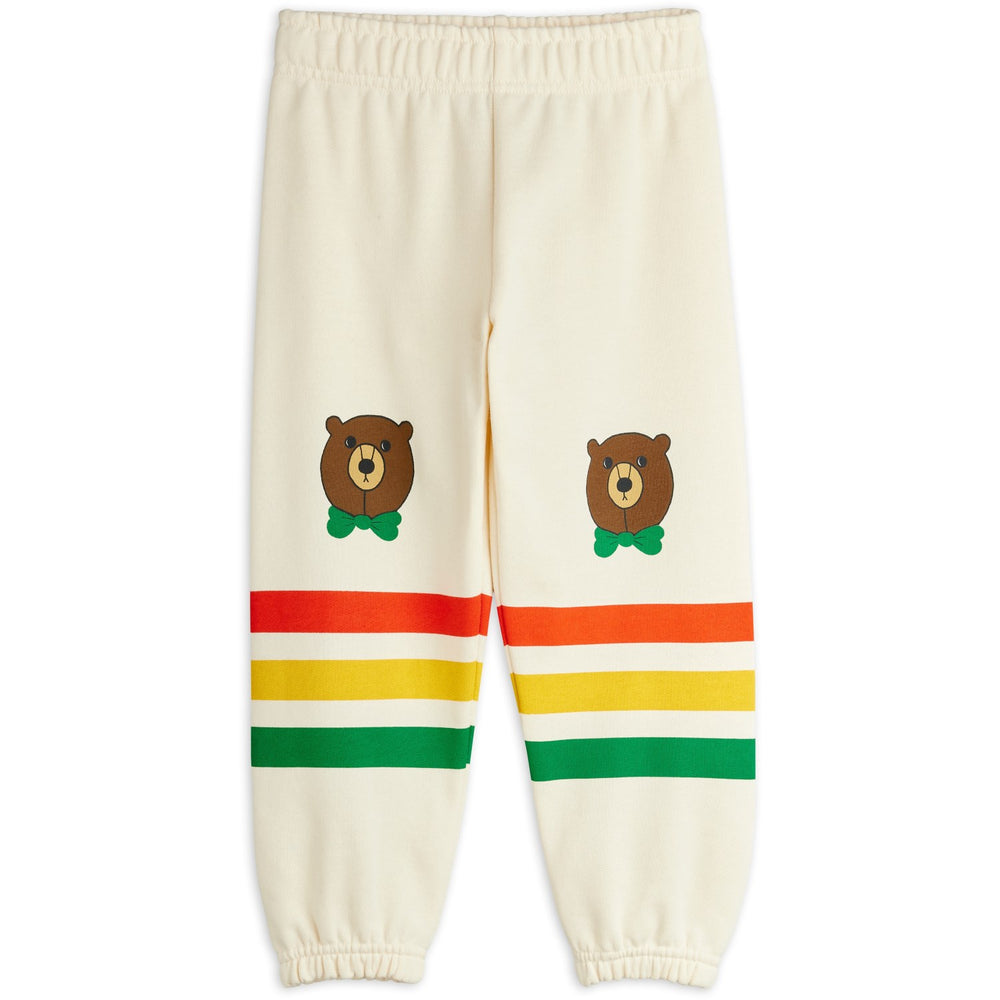 Køb Mini Rodini Off-white Bjørn Stripe Sweatpants
