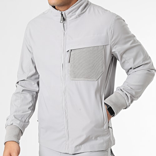 Ensemble Veste Zippée Et Pantalon Cargo Gris
