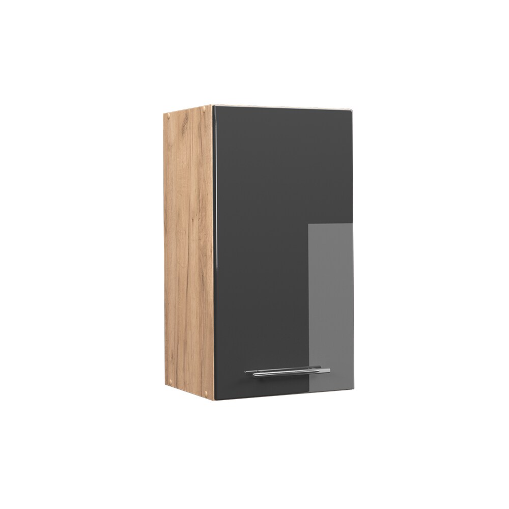 Vicco Hängeschrank Küchenschrank Küchenmöbel Fame-Line Eiche Anthrazit modern 40 cm Küche Einbauküche Hängeschrank Drehtür Einlegeboden Küchenzeile Hochglanz