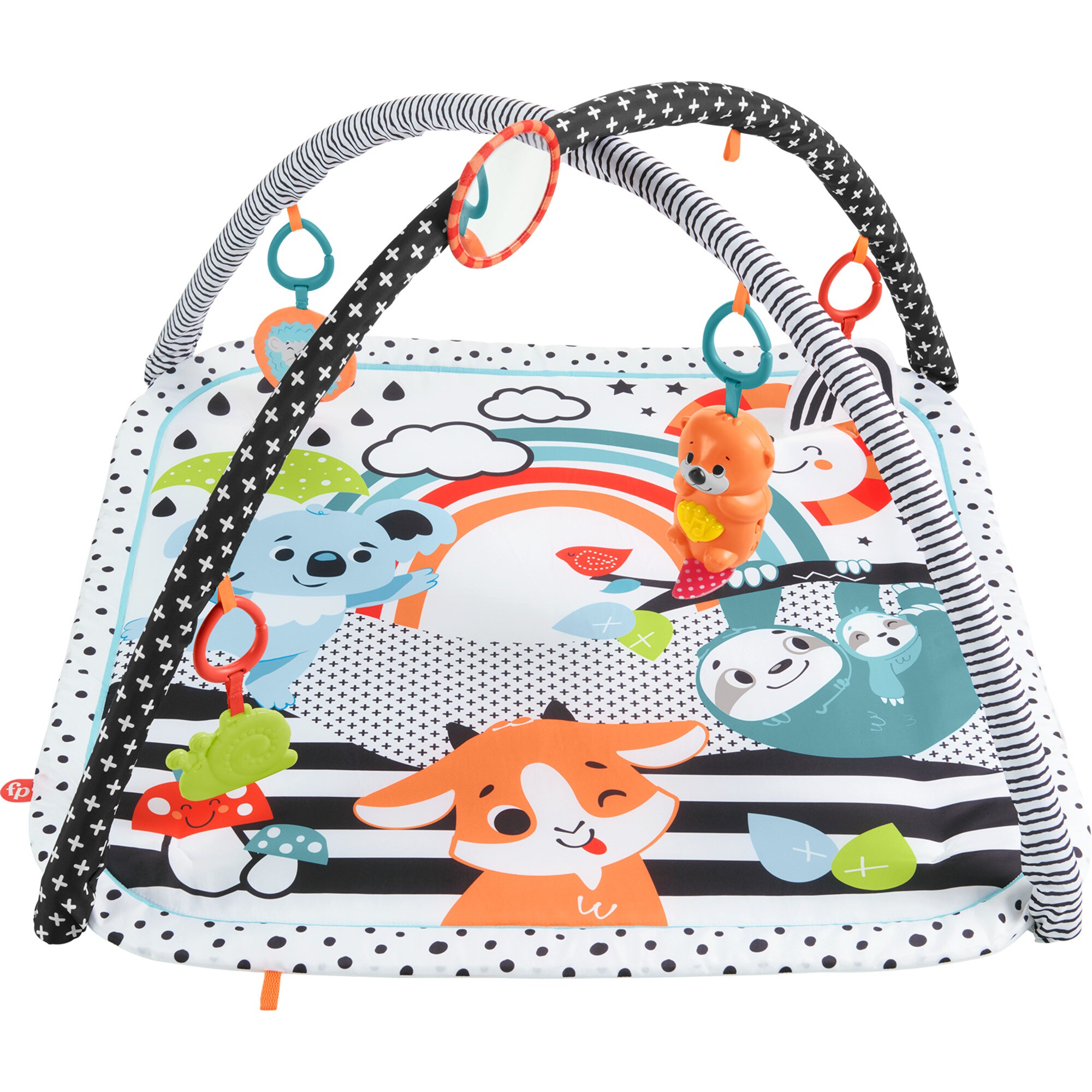 Fisher-Price Spielbogen/Decke Tierfreunde Kontrast-Spieldecke