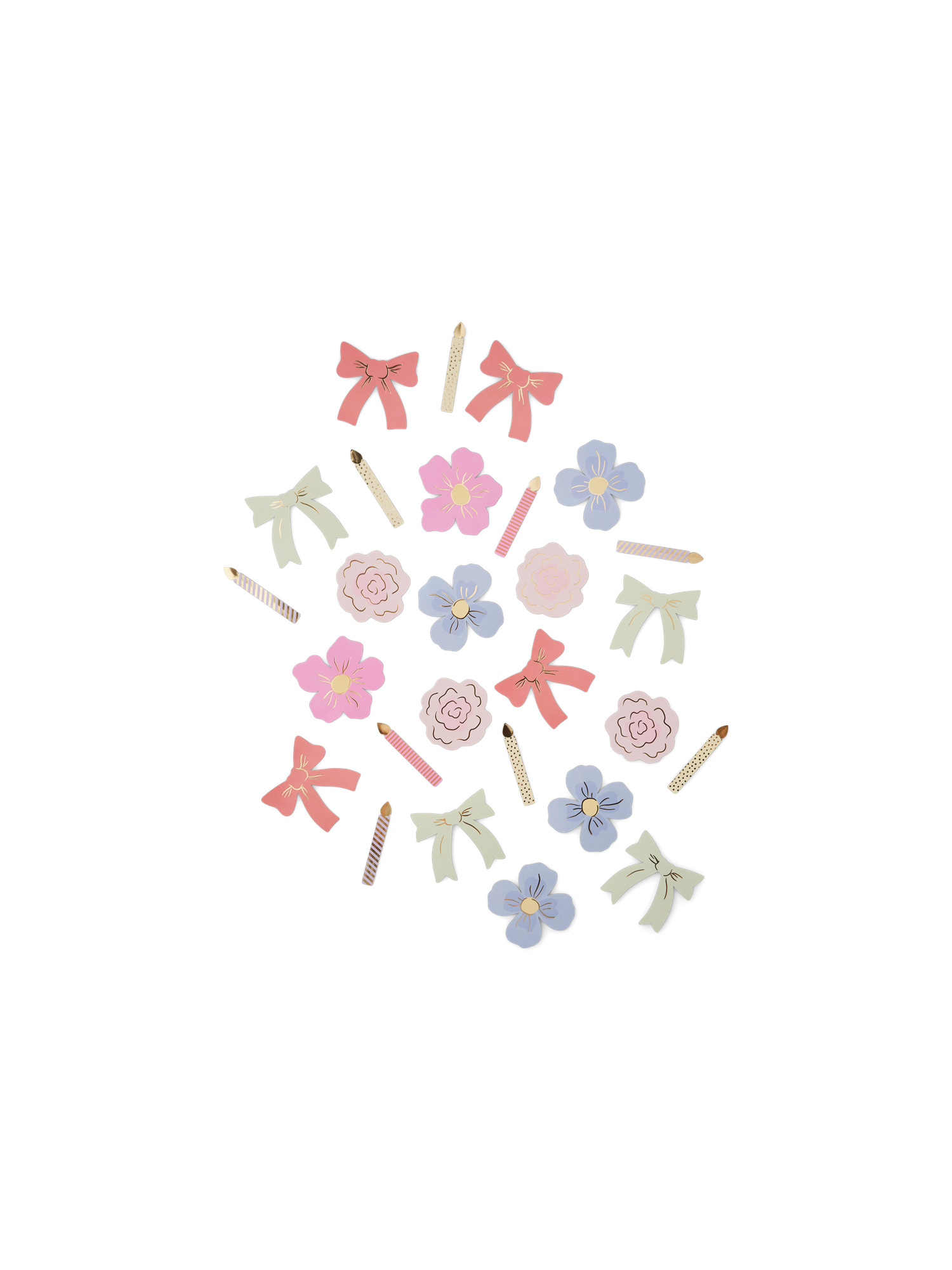 Borddekorationer | Papir. Assorterede motiver. | Rose Blush