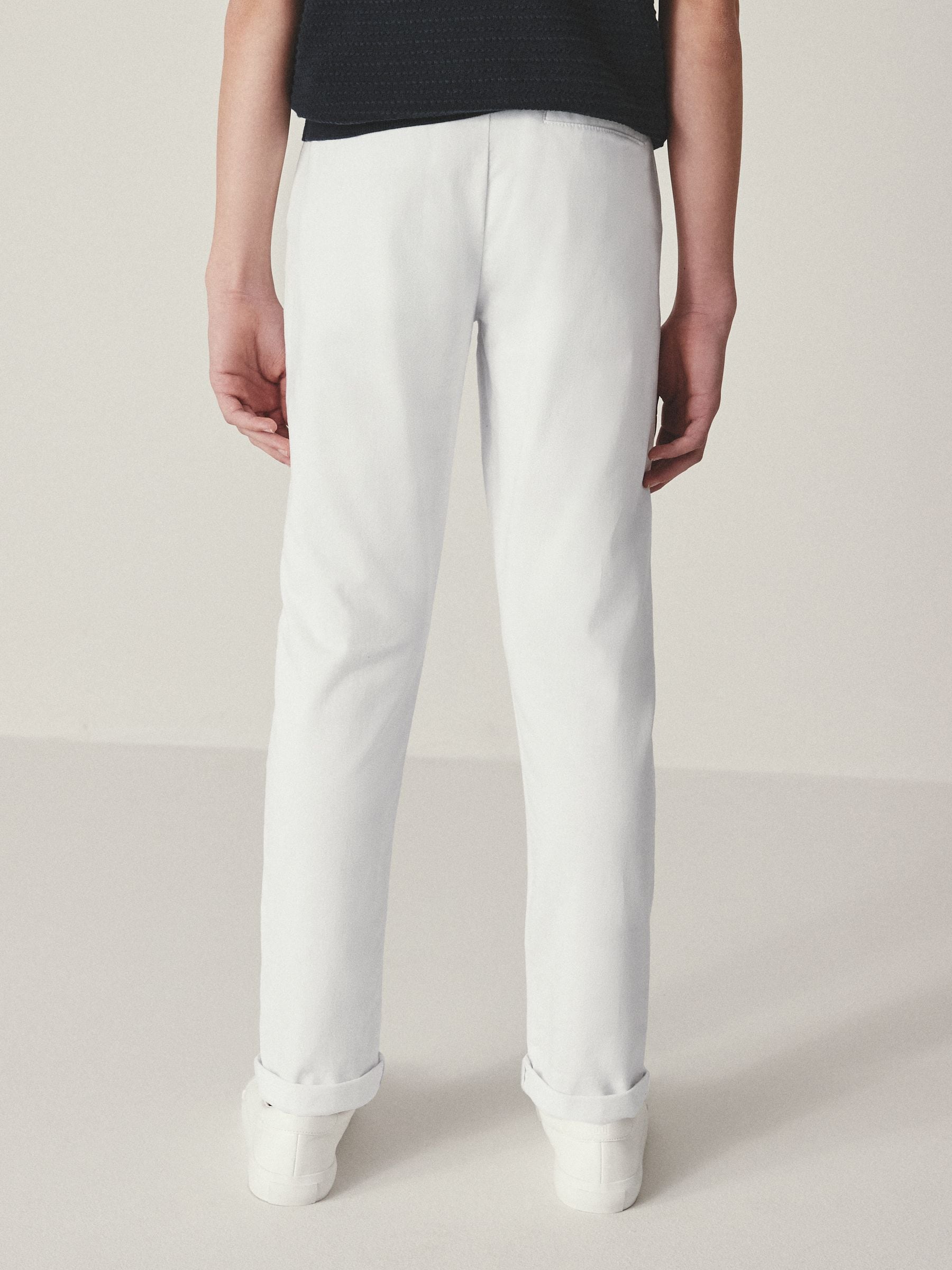 Wit - Stretchy chino's (3-17jr)