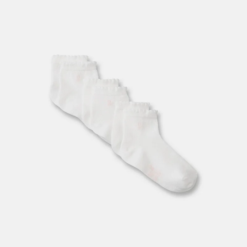 Socquettes blanches (lot de 3) bébé fille Blanc