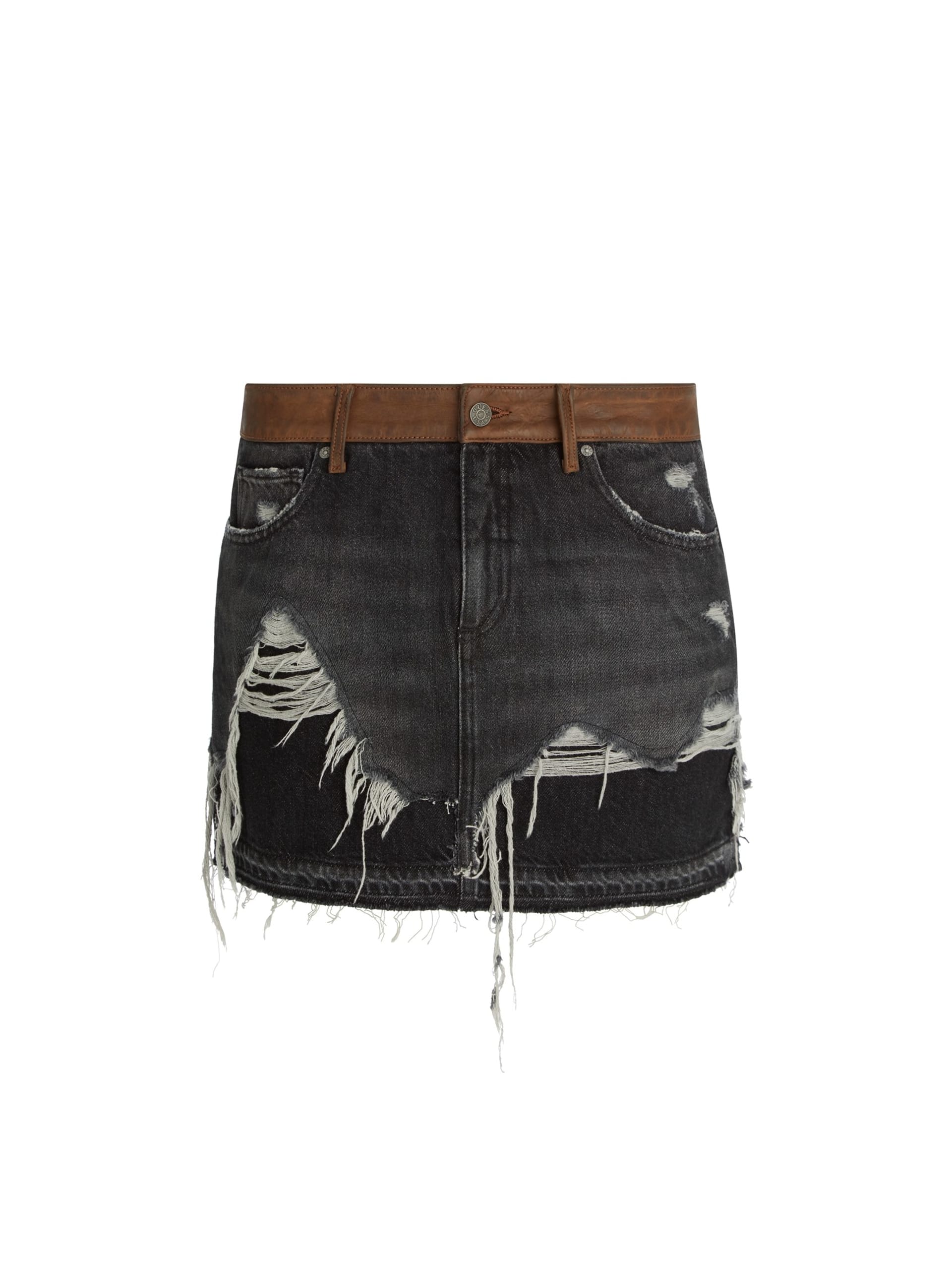 saia jeans em camadas