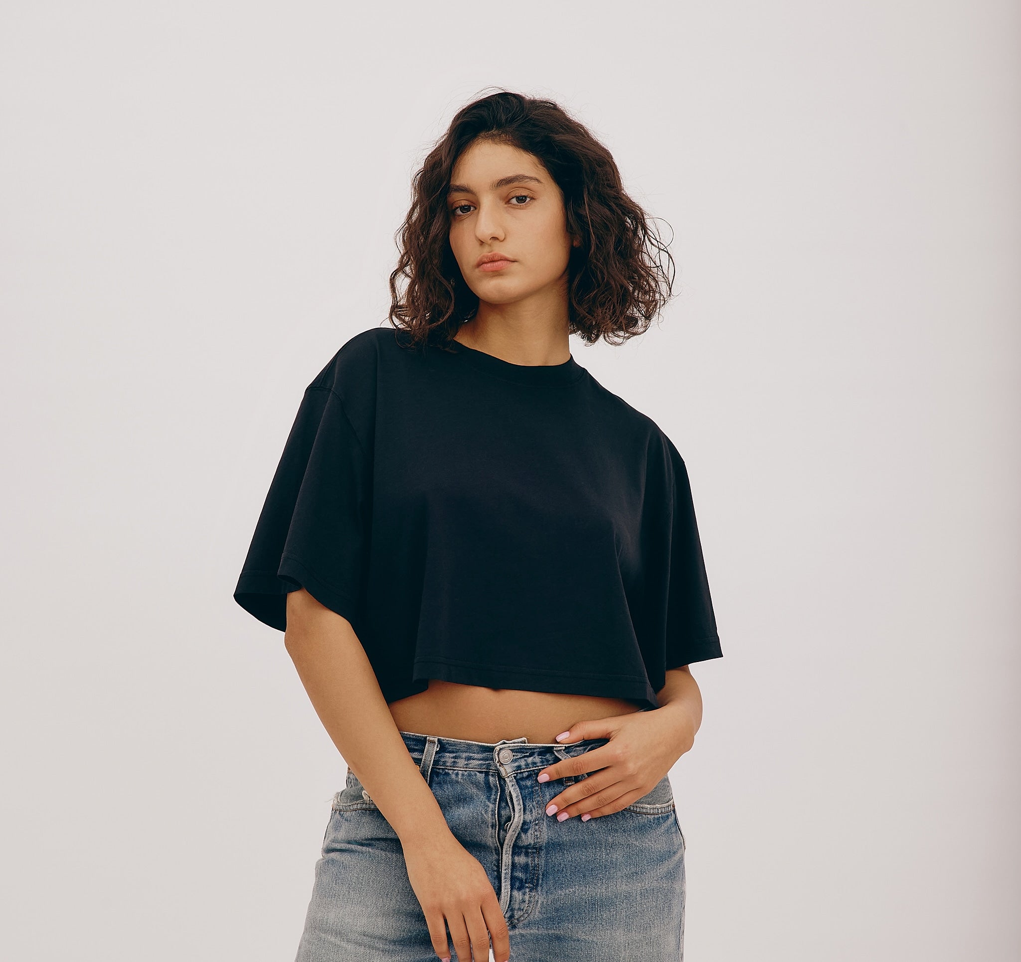 ORGANIC COTTON<br>True Boxy Crop Tee