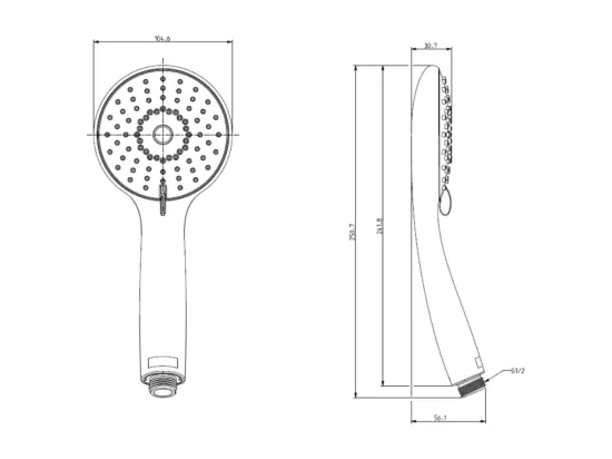 Pommeau de douche JACOB DELAFON Juliette chrome + flexible