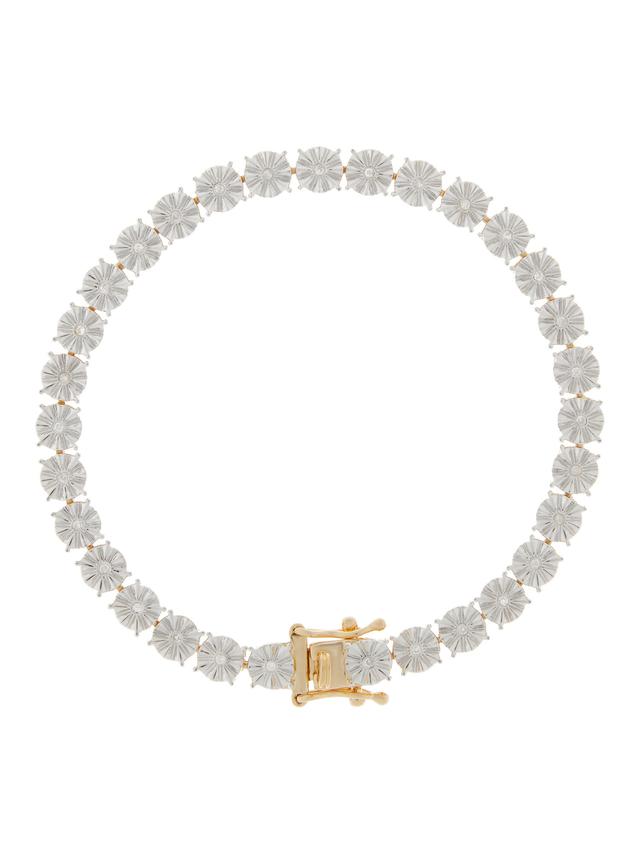 Sternen-Armband, Brillanten, Silber 925, vergoldet
