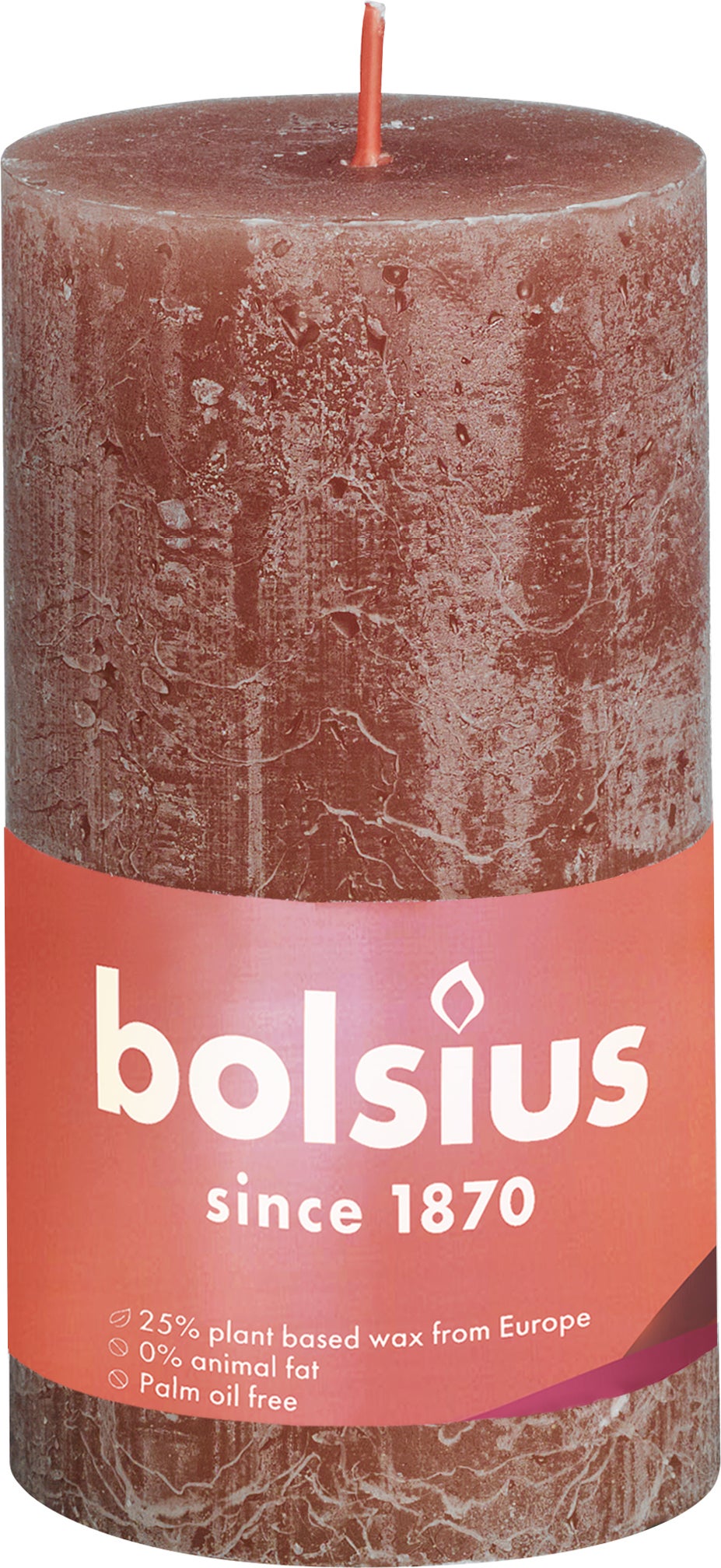 Bolsius stompkaars Rustiek Shine bruin 60 uur D 6,8 H 13 cm