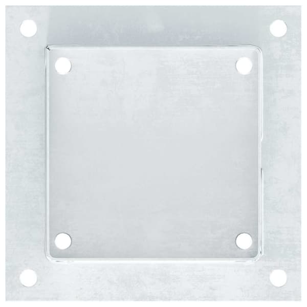vidaXL Stolpebunner firkantet 12 stk sølv 141x141 mm galvanisert stål