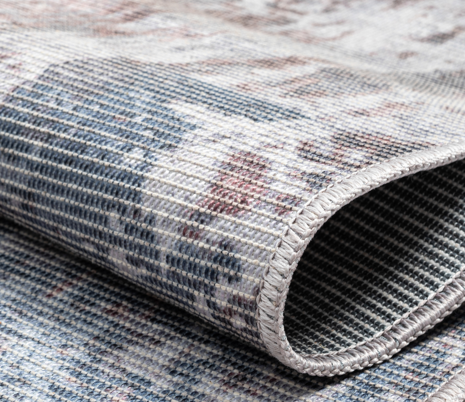 Teppich AVERY - blau-terrakotta-creme - 120x180 cm