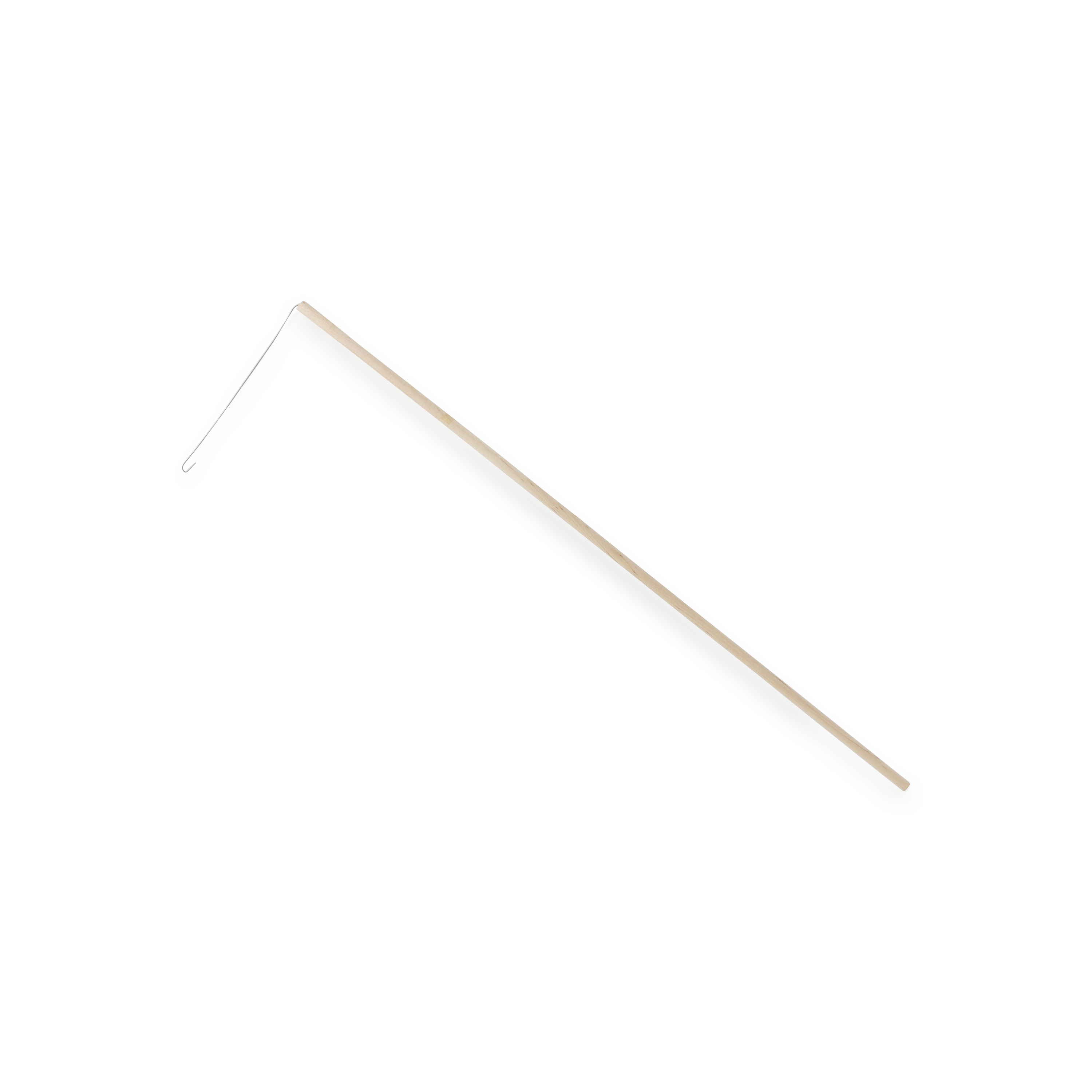 (10er Set) 60cm Holz Lampion Stab Laternenstab Halter mit Haken - Braun
