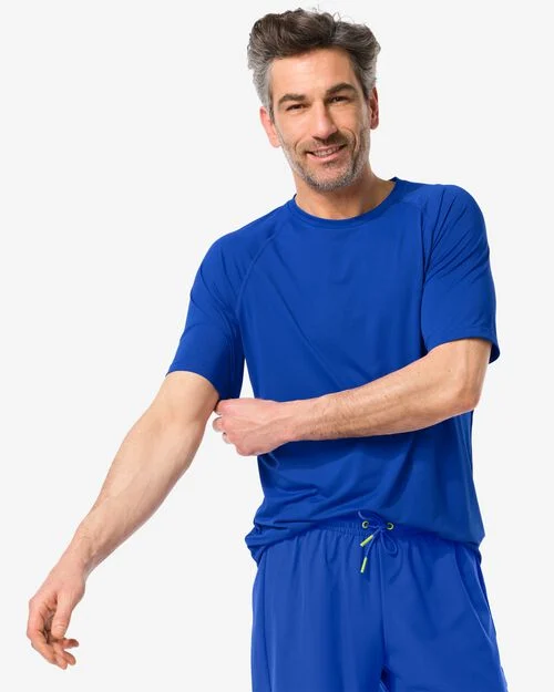 t-shirt de sport homme bleu