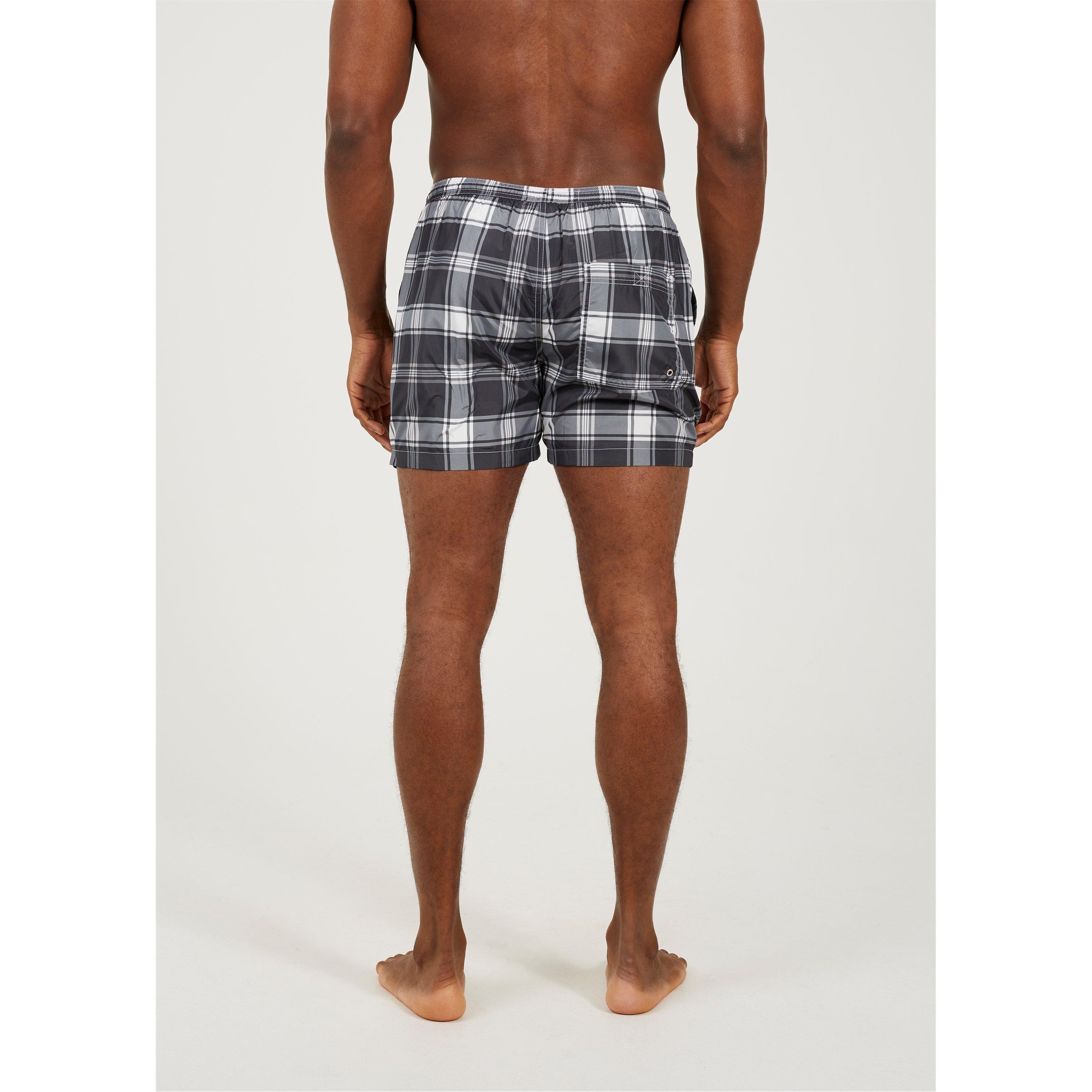 Brave Soul Check Print Swim Short