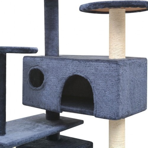 Arranhador de sisal azul para gatos