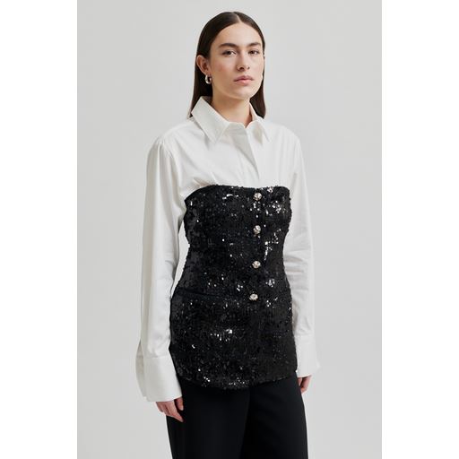 Second Female Flakes Top, Black, S