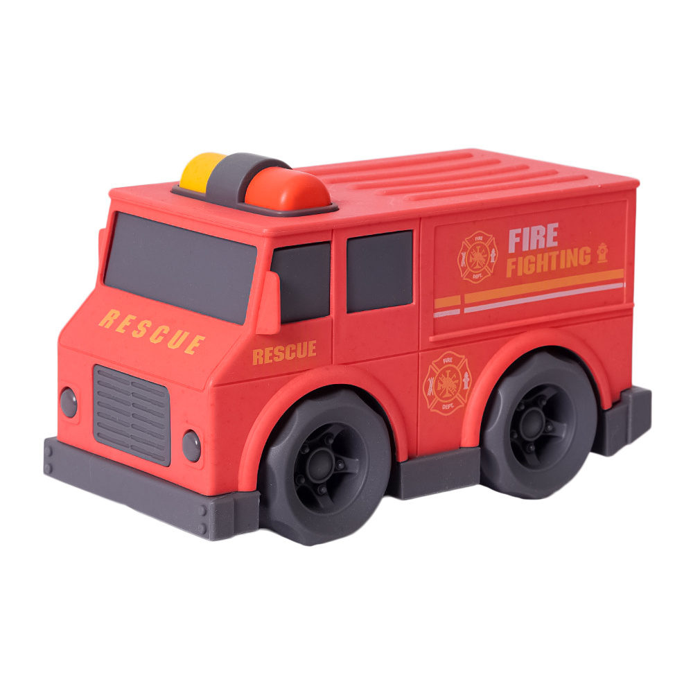 Speelgoedtopdeals BIOplastic Blokwagen Brandweerwagen- 15 cm