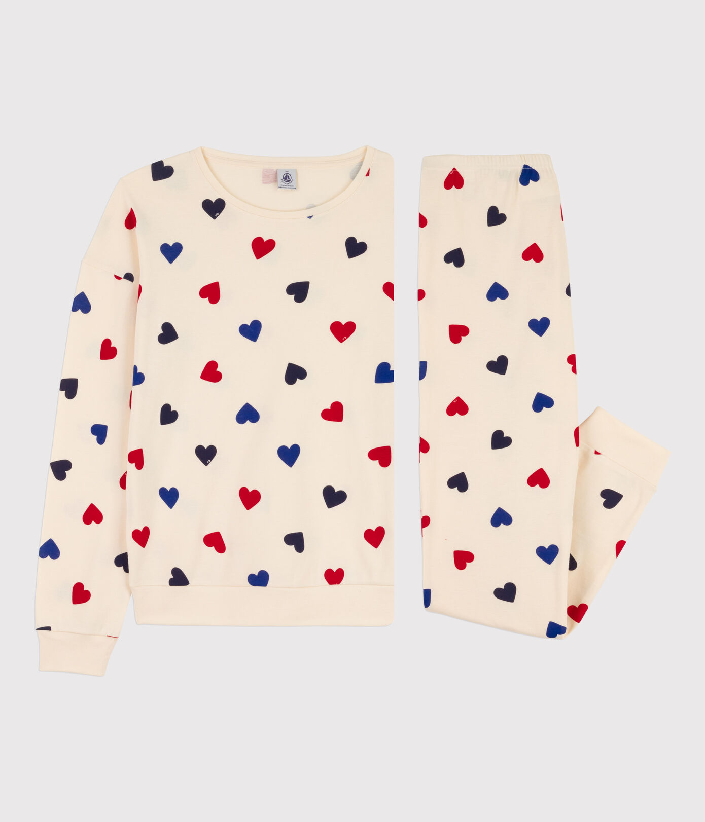 Pyjama cœur femme en coton