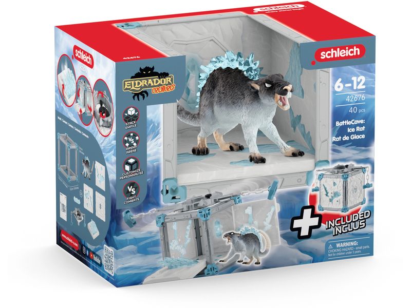 Schleich Spielfigurenset BattleCave Eisratte Detailreiches Spielset für spannende Abenteuer