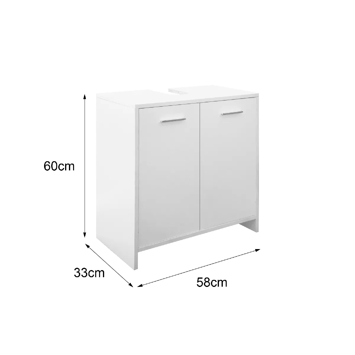 ML DESIGN MODERN LIVING ML-Design Meuble sous Lavabo - Blanc