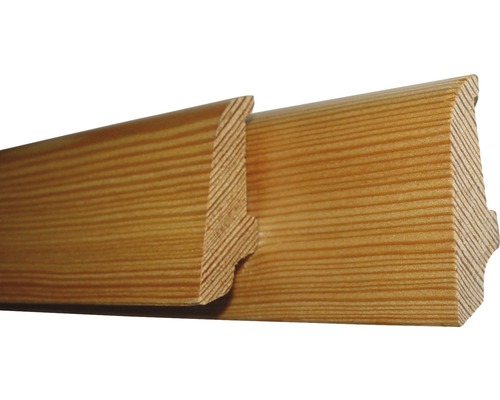 Geoliede lariks plint met noesten, 20 x 55 x 2000 mm