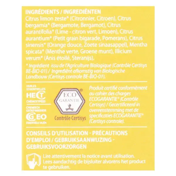 Mistura de Óleos Essenciais Orgânicos Pranarôm Diffusables, Revigorante e Cítrico, 30ml