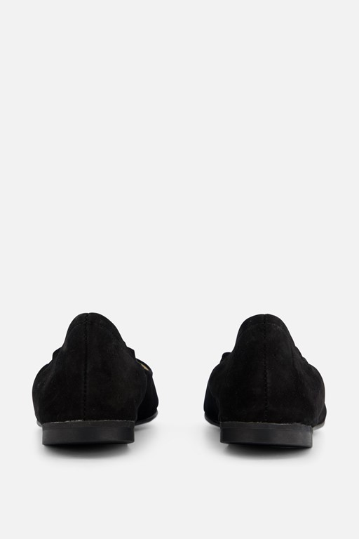 Linea Zeta Ballerina's zwart Suede