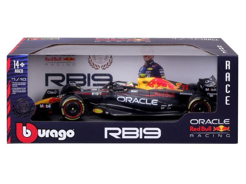 BBurago Red Bull Racing F1 RB19 Verstappen 2023 1:18 Sammlermodell im Massstab 1:18