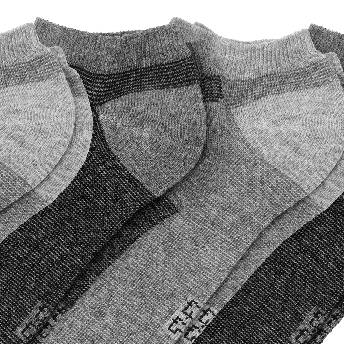 VanVaan 4 Paar Herren Sneaker-Socken im Set grau / schwarz