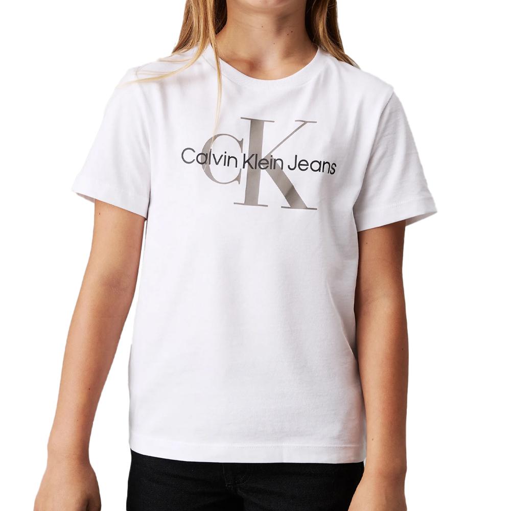 Calvin Klein Jeans T-shirt Blanc Fille Calvin Klein Jeans Monogram
