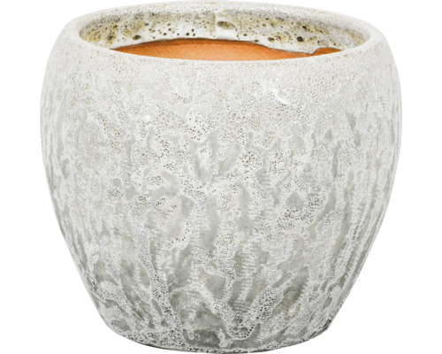 Lafiora Lava plantenpot, blauw, Ø 37 cm, H 31 cm, wit