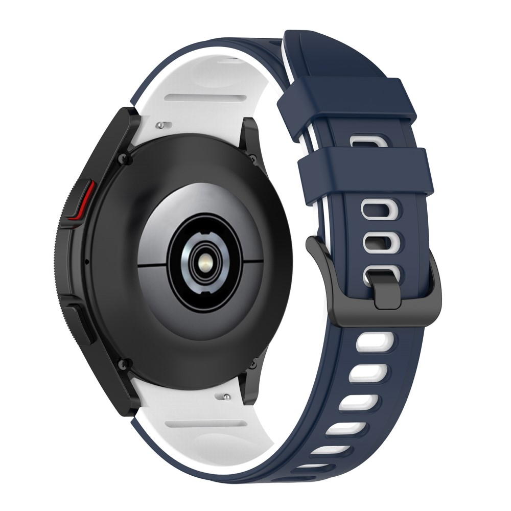 Samsung Galaxy Watch 4 Classic (42mm) Soft Silikon Armband Dual Color (Gelenkumfang: 180-220mm) - Blau / Weiss