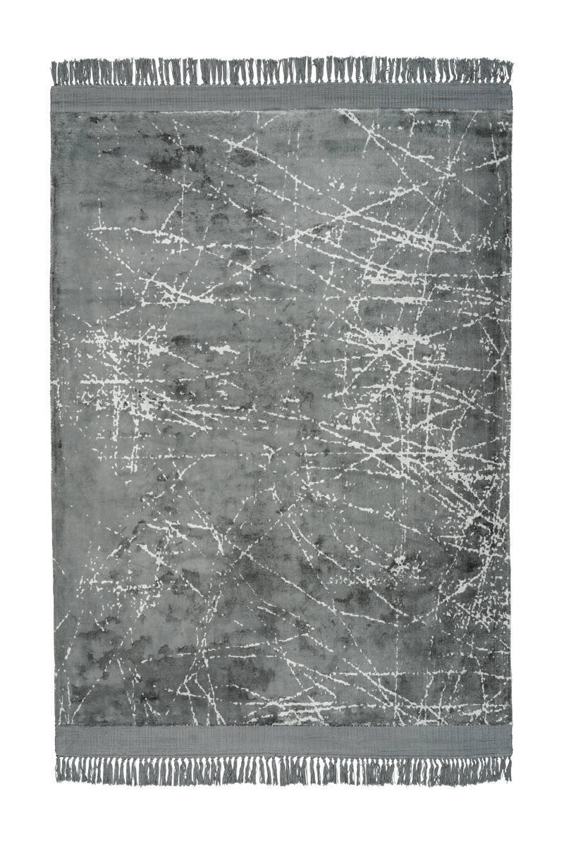 Kurzflorteppich DOLCE VITA 200 - grau - handgewebt - 80x150 cm