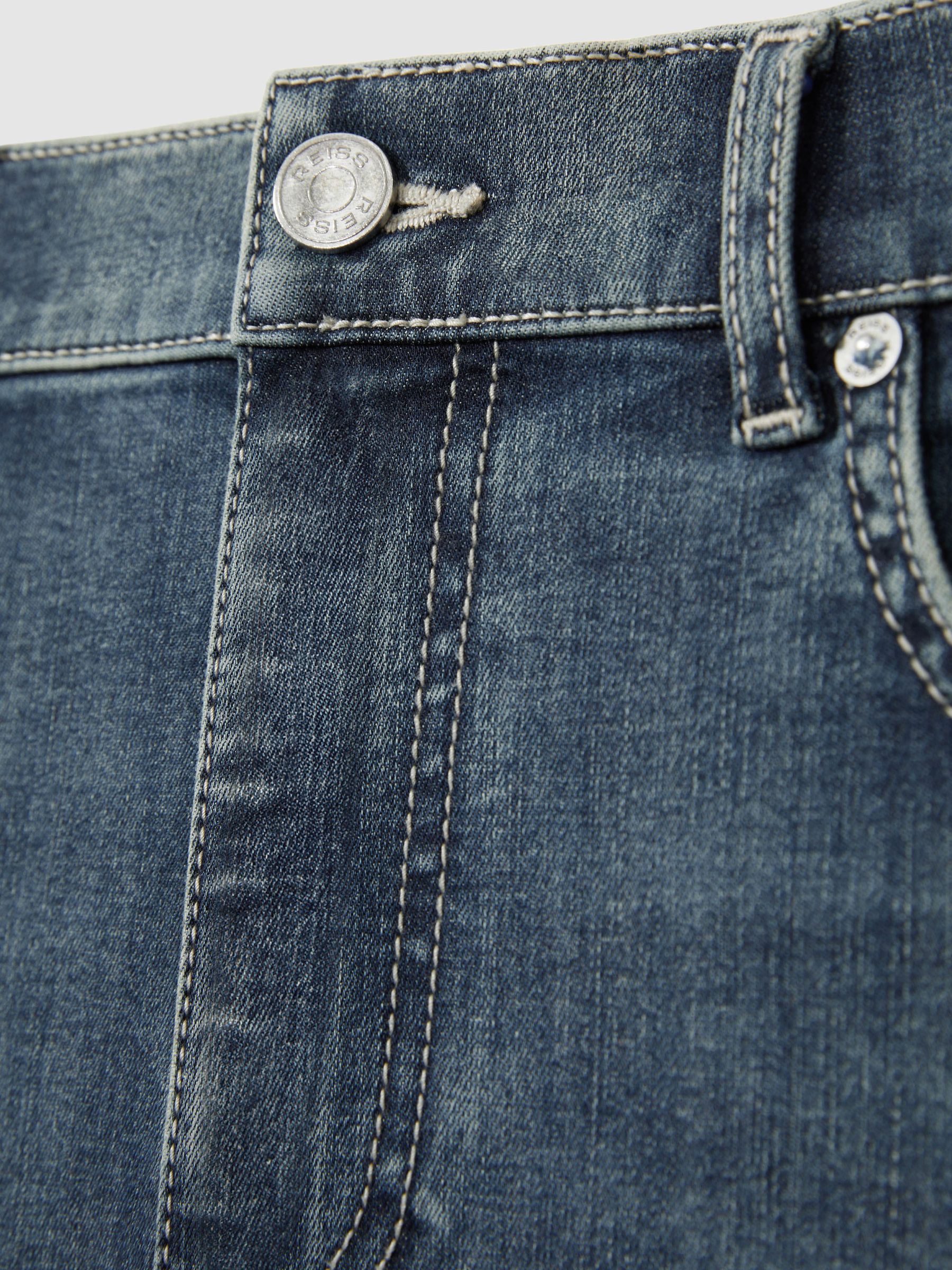 Gebleekte indigo grijze cast - Reiss Bleaker skinny-fit jeans
