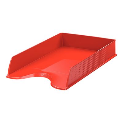 Esselte Fusion - Corbeille à courrier rouge opaque