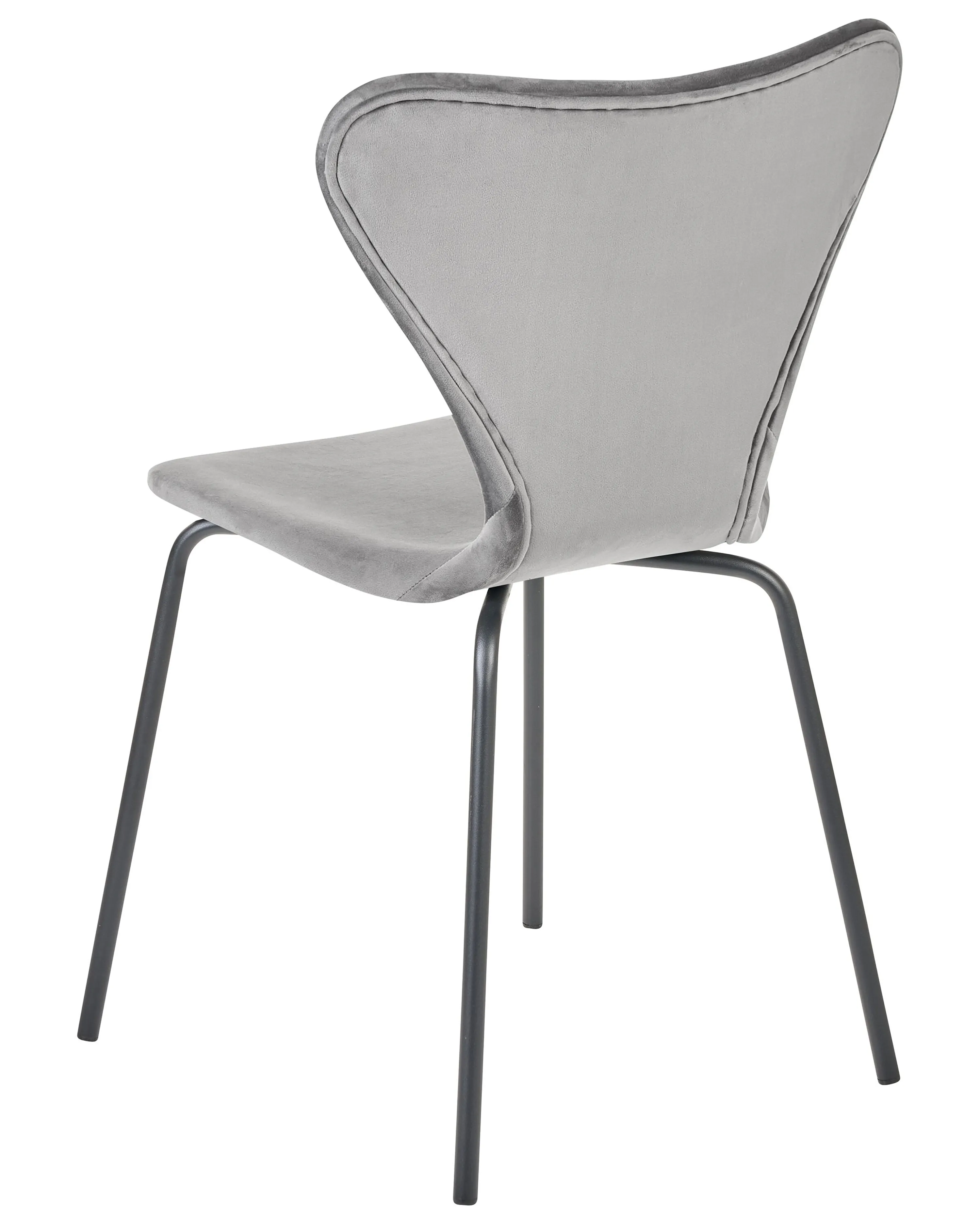 Set van 2 eetkamerstoelen BOONVILLE Fluweel Lichtgrijs