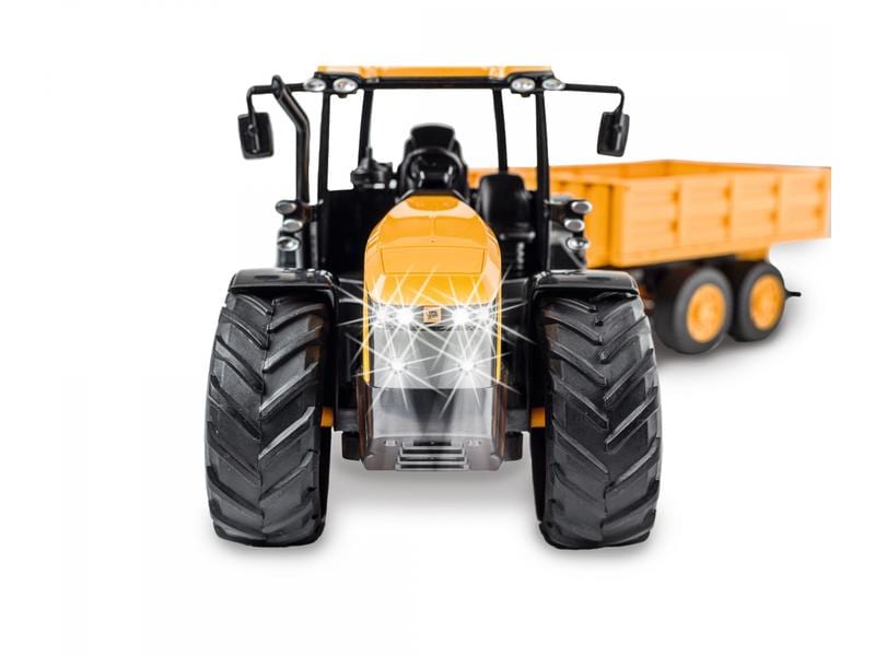 Carson Traktor JCB Fastrac mit Anhänger RTR, 1:16 Ferngesteuerter Traktor mit Licht und Sound