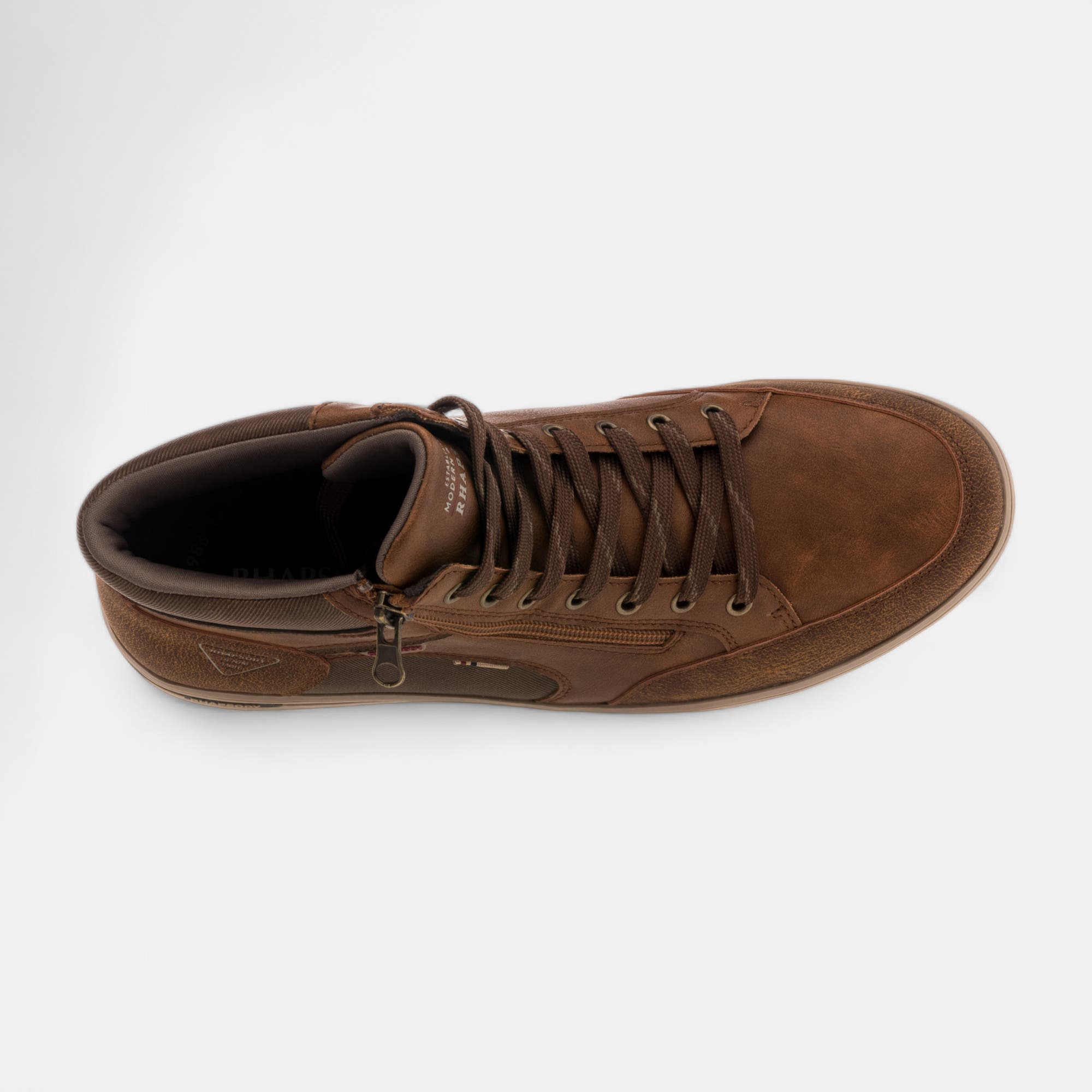 Baskets hautes Homme cognac