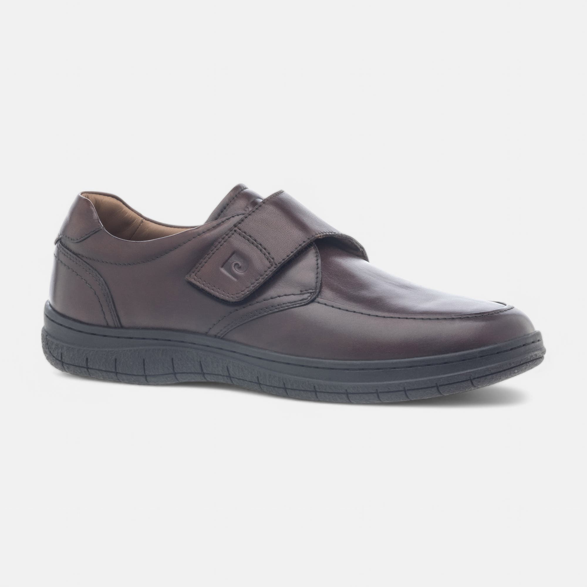 Mocassins pieds sensibles Homme en cuir cognac