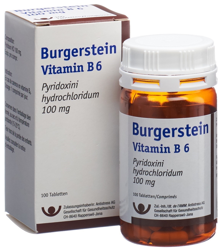 BURGERSTEIN Vitamin B6 Filmtabl 100 mg Ds 100 Stk