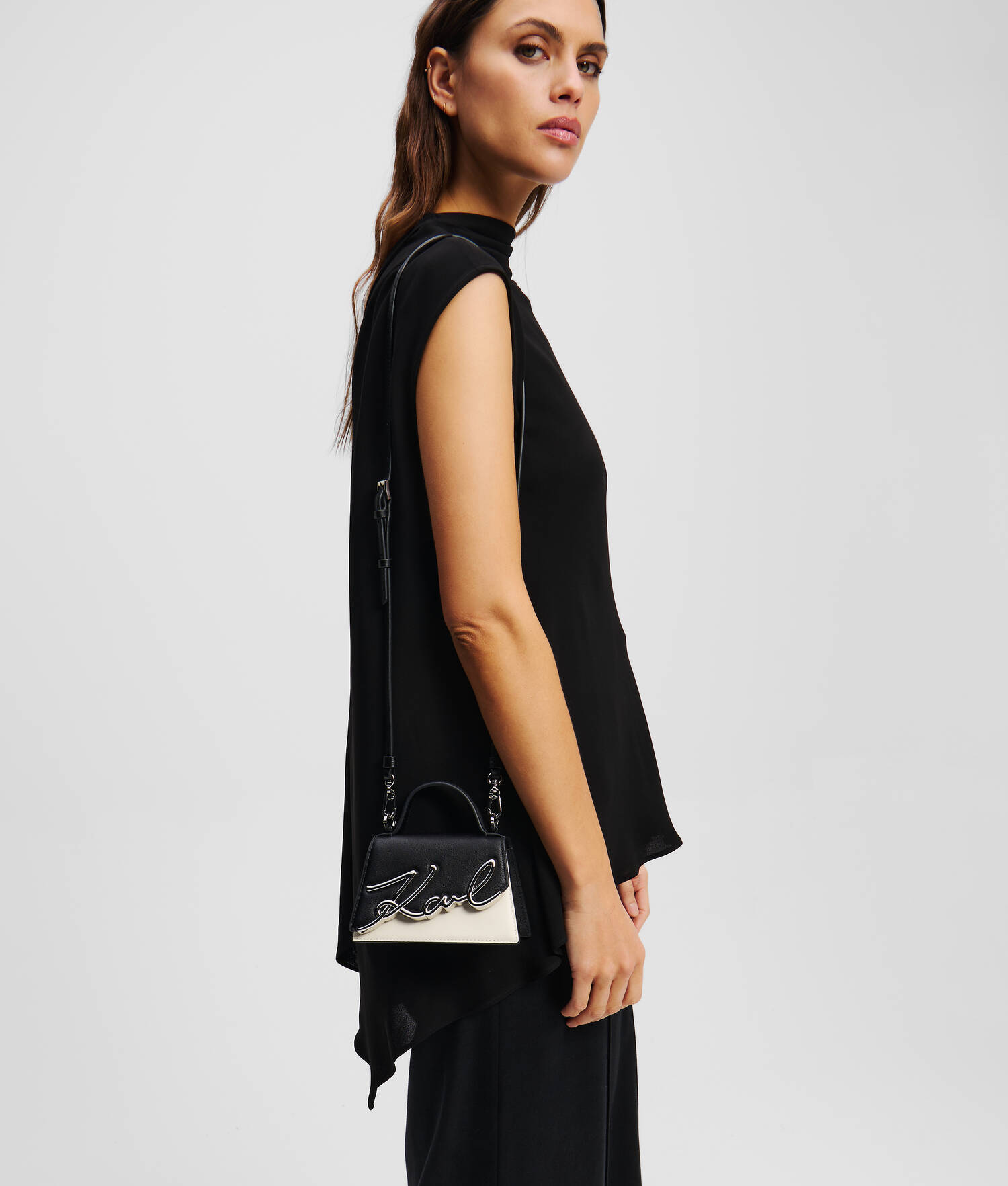 SAC NANO K/SIGNATURE - Noir/Blanc