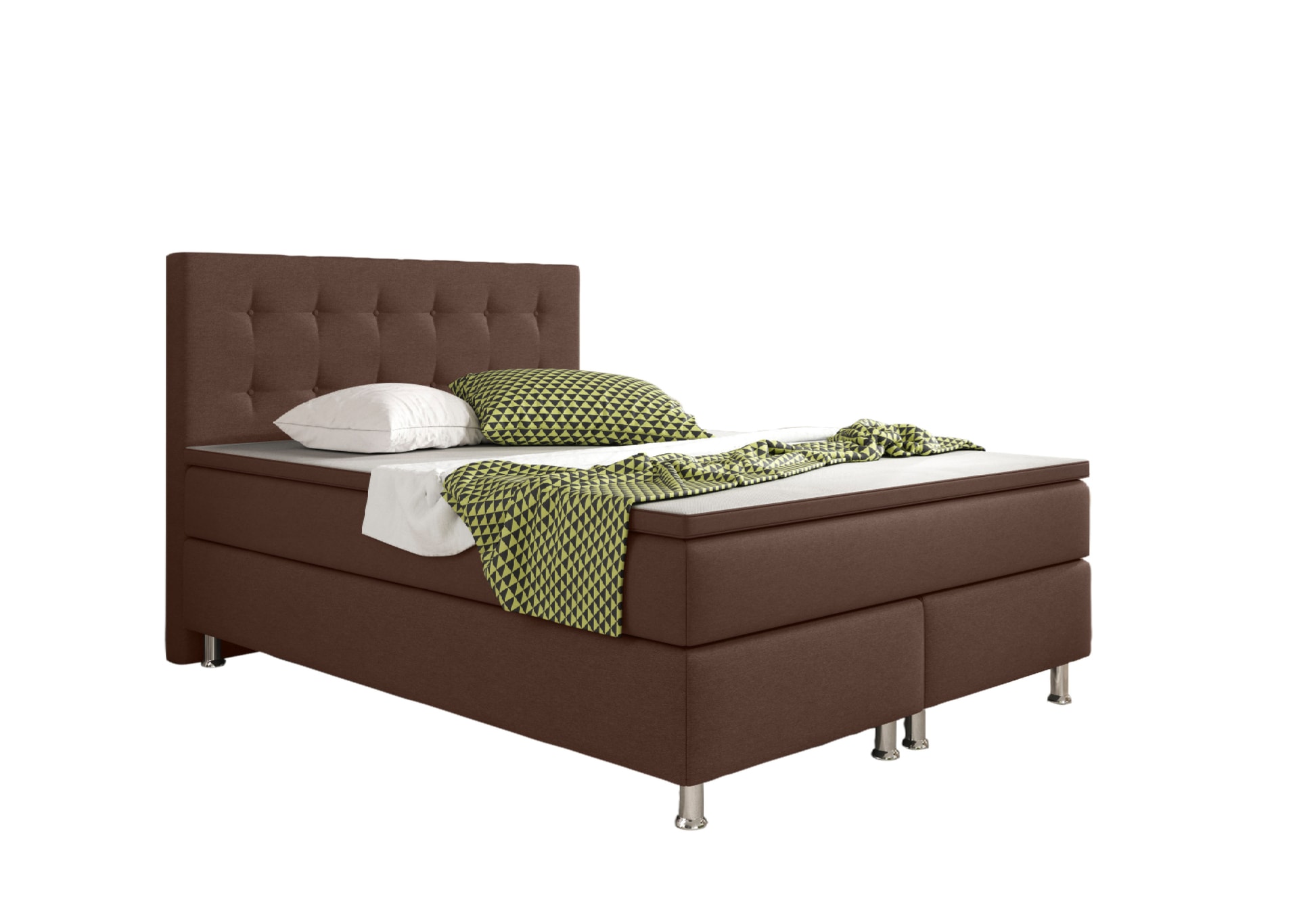 Boxspringbett KÖLN 140 x 200 cm braun