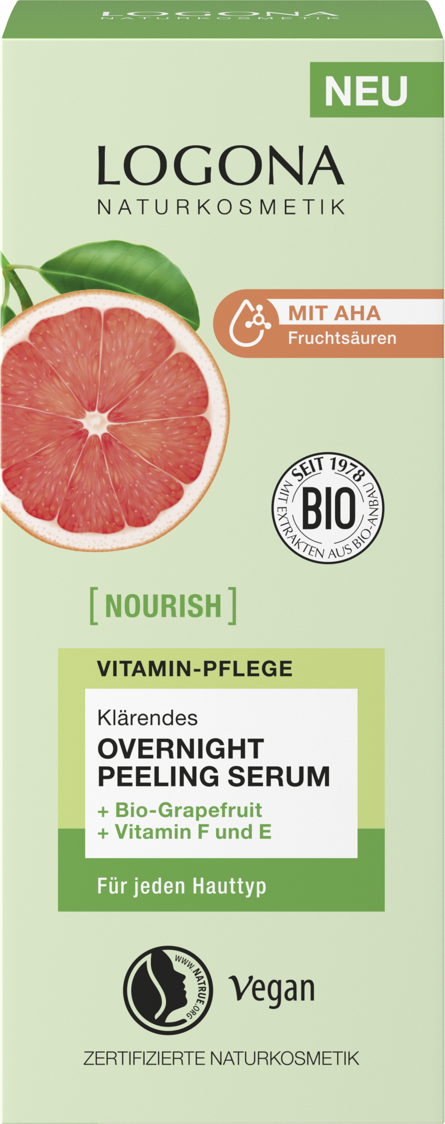 LOGONA  [nourish] Klärendes Overnight Peeling Serum, 50 ml