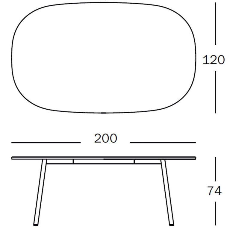 Magis Déjà -vu tafel rechthoek 200x121