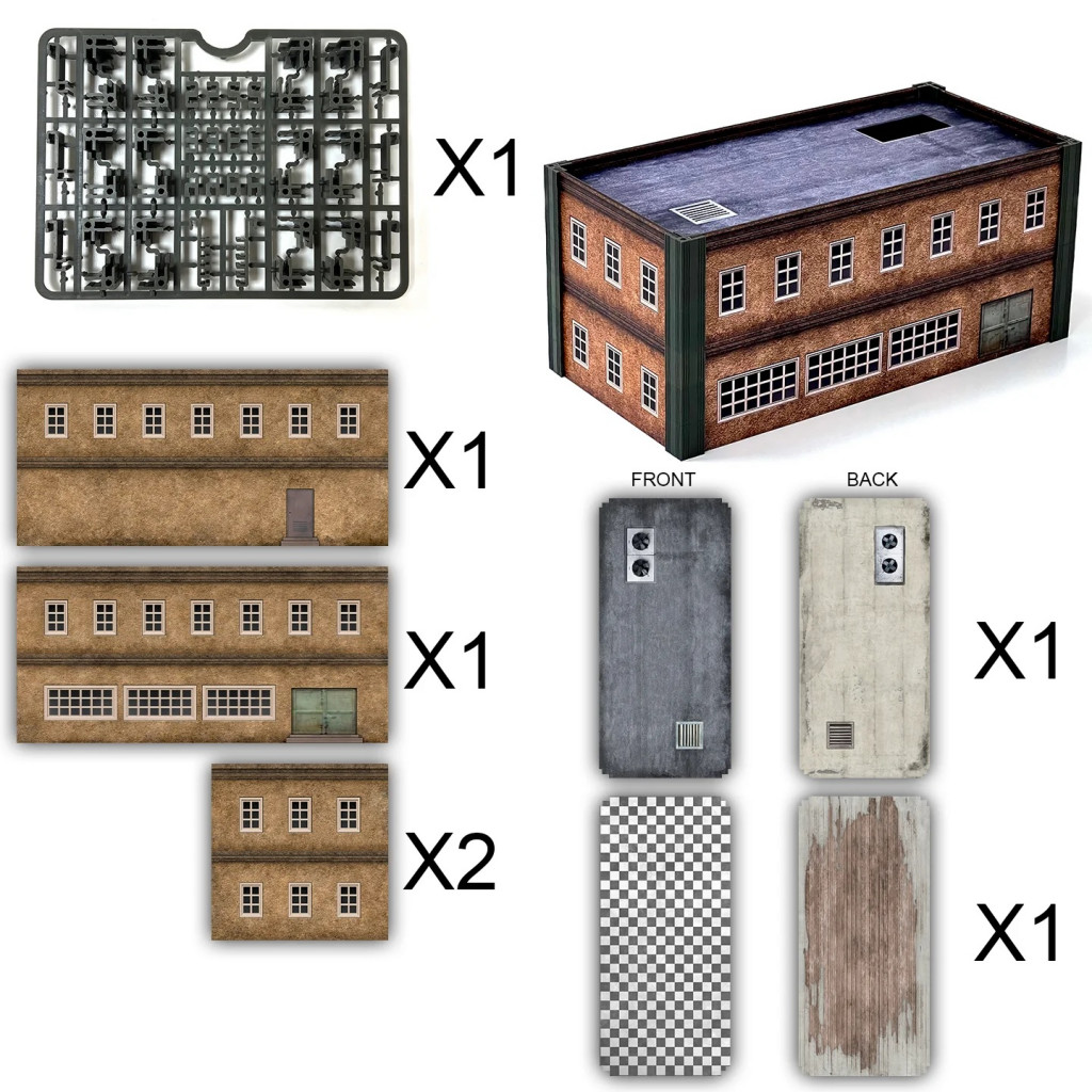 Metropolis Cityscape: Small and Medium Rectangle Concrete Buildings